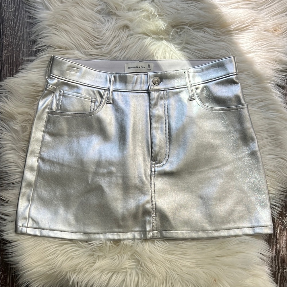 Abercrombie Silver Mini Skirt